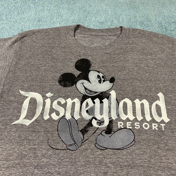 Disneyland Resort Mickey Mouse T Shirt Adult Medium Gray Classic Vintage Retro - Picture 5 of 14